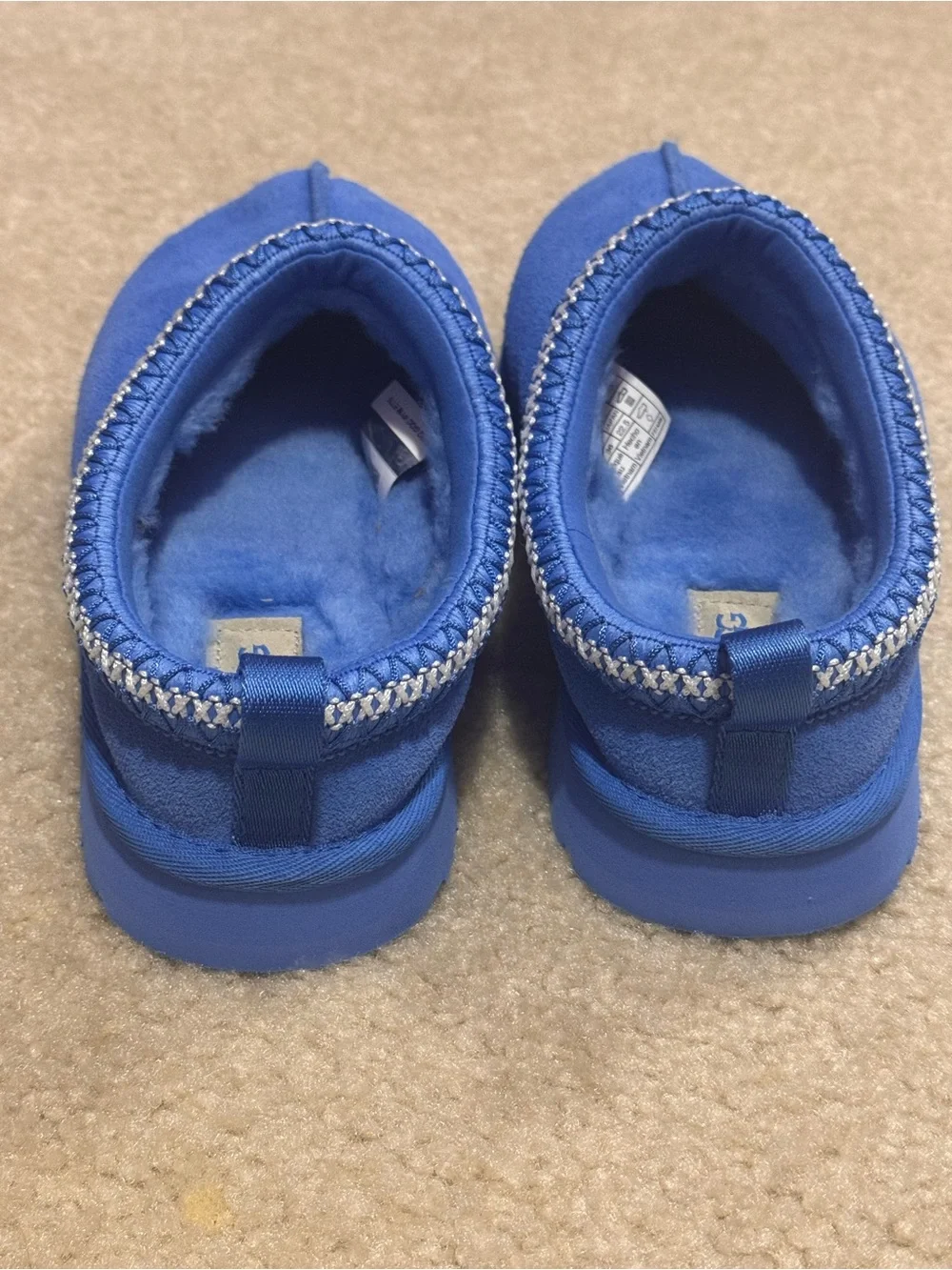UGG Kids Cobalt Blue Suede Slip-On Mules